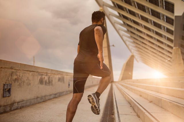 correr, verano, mes, agosto, entrenar