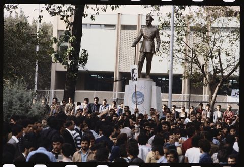 an anti shah university protest in tehran in 1978