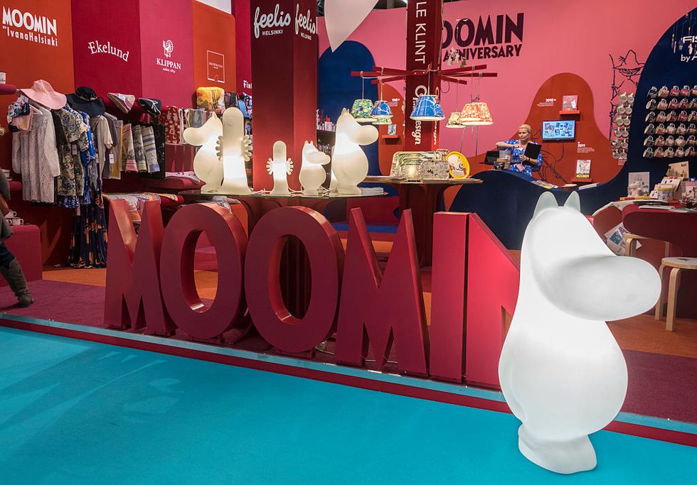 moomin 70th anniversary stand in ambiente 2015, frankfurt, germany, 15 february 2015 ambiente is the leading international trade fair for products for the table, kitchen, household, giving and decorating, as well as for home and furnishing accessories more than 4,700 exhibitors showed what consumers will be able to see in shops around the globe in 2015 and 2016 144,000 trade buyers from 140 countries are expected to visit photo by horacio villaloboscorbis via getty images