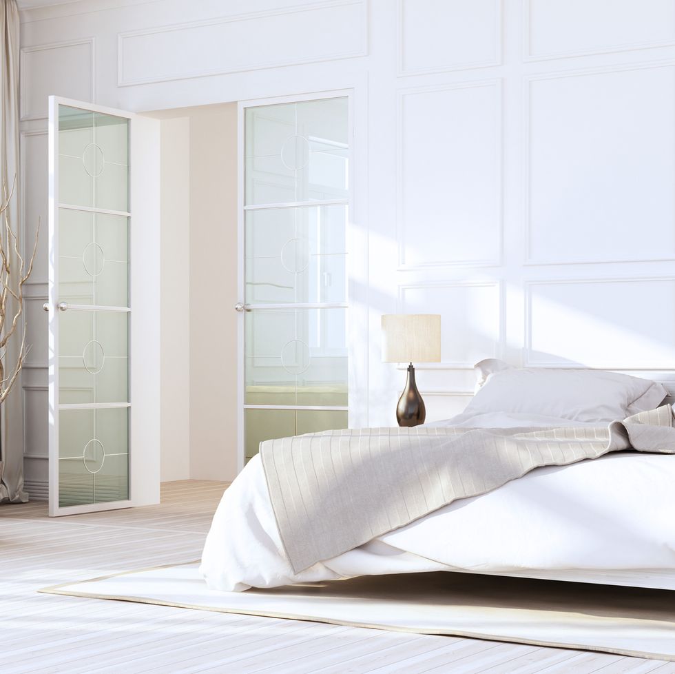 white luxury bedroom interior