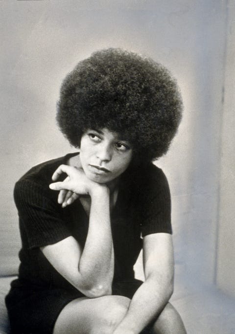 american revolutionary and educator angela davis sits with her head on her hand, shortly after she was fired from her post as philosophy professor at ucla due to her membership of the communist party of america, 27th november 1969 davis followed up her brilliant early academic career by joining the black panthers and being listed on the fbi most wanted list she was acquitted of all charges and continues to be a writer, educator, and activist for race, class, and gender equality photo by hulton archivegetty images