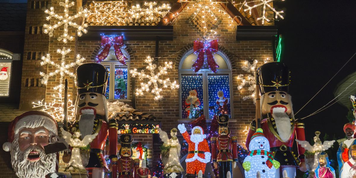 crowds of tourists and even new yorkers descend on the dyker heights neighborhood of brooklyn in new york to view the extravagant display of christmas lights on residents' homes, seen on saturday, december 26, 2015 started in the 1980's many residents have their homes elaborately decorated, each one trying to outdo the other  © richard b levine