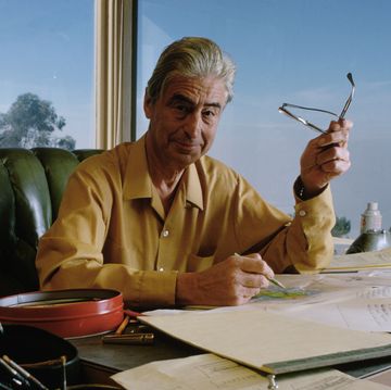 dr seuss drawing at his desk