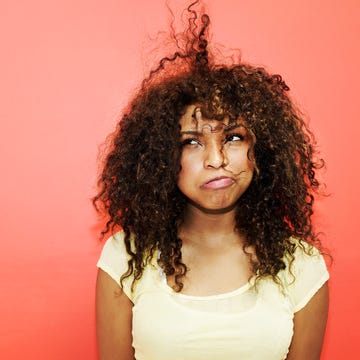 Hair, Hairstyle, Ringlet, Beauty, Lip, Black hair, Forehead, Jheri curl, Human, Afro, 