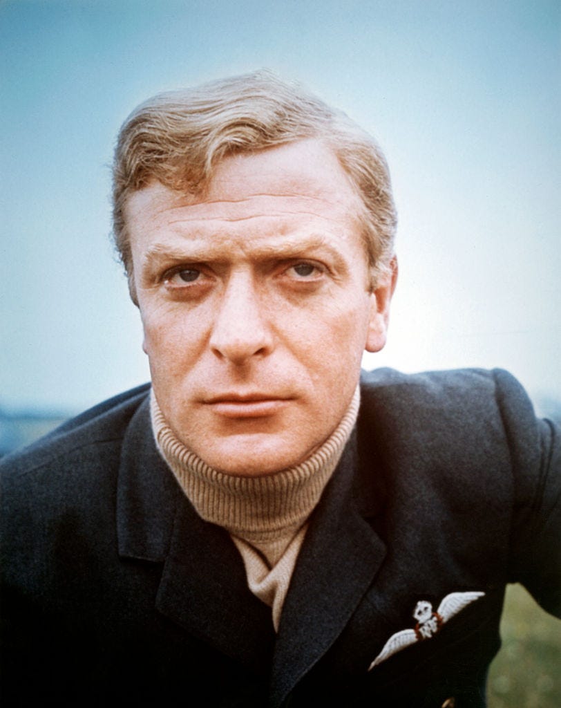 Michael Caine in RAF uniform for "Battle of Britain"