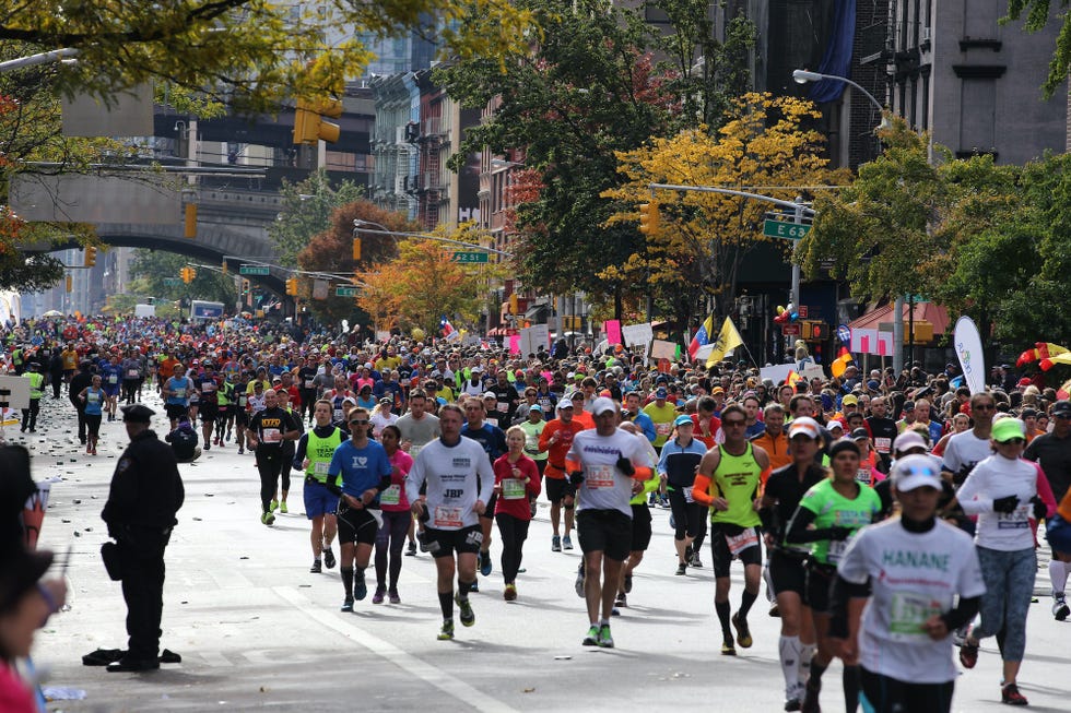 runners make their way along first avenue in manhattan, new york, during the ing new york marathon new york, usa 3rd november 2013 photo tim clayton photo by tim claytoncorbis via getty images