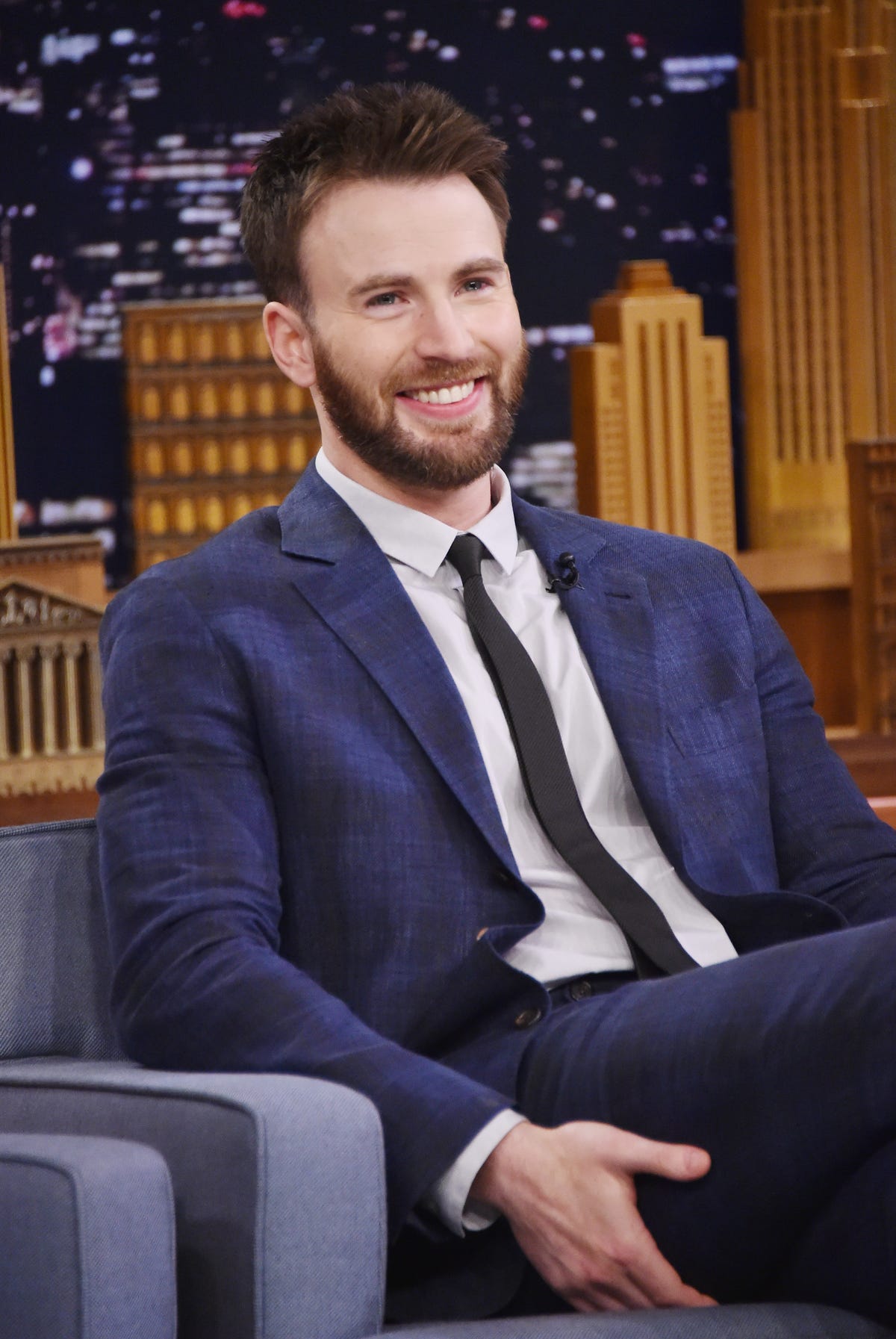 Chris Evans Responds to Dick Pic, Asks People to Vote