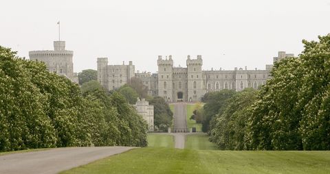 castle, green, atmospheric phenomenon, building, tree, grass, palace, estate, waterway, stately home,