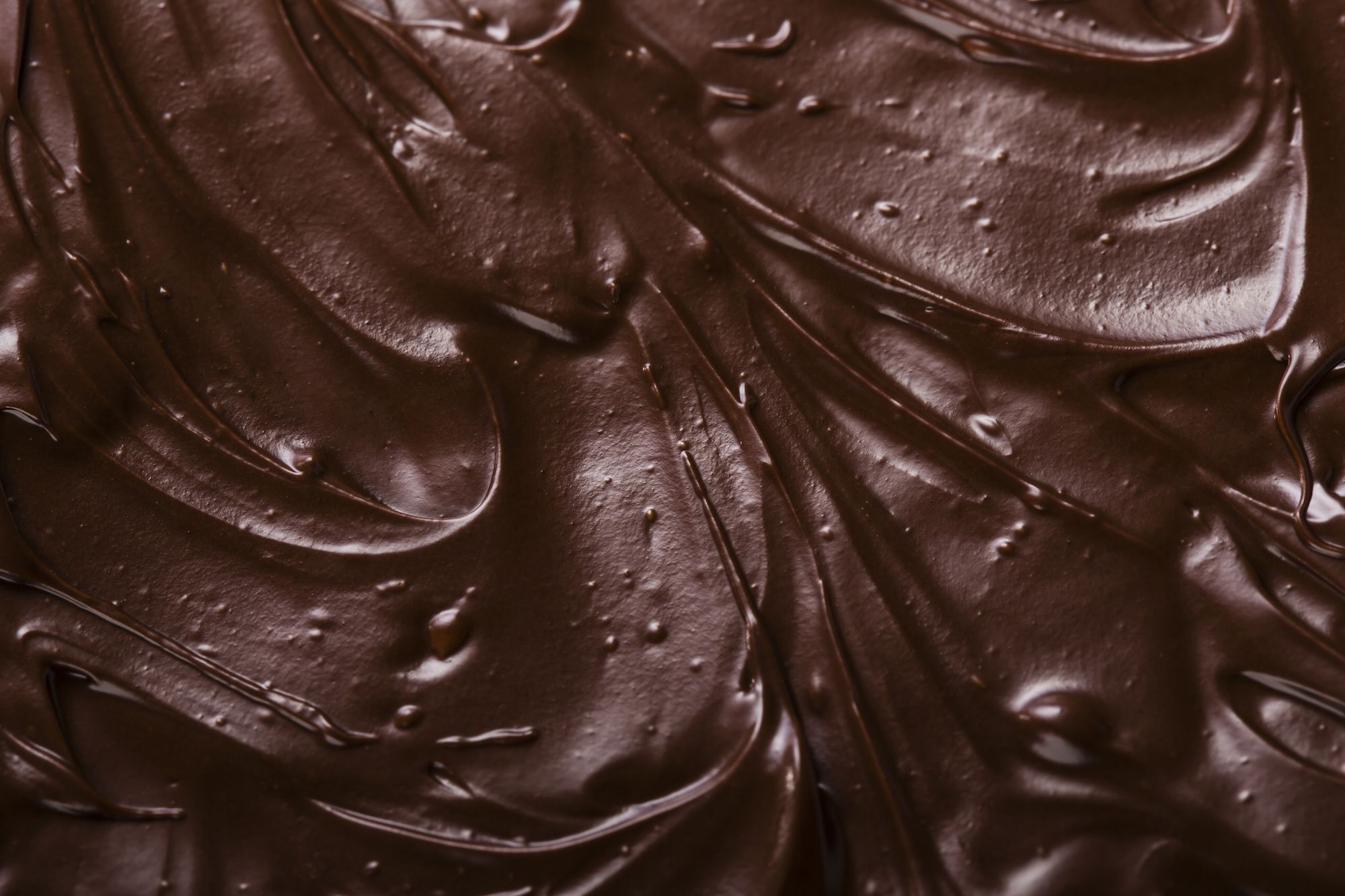 texture of chocolate icing close up