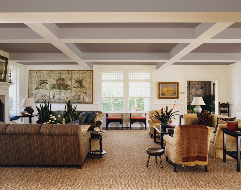 Room, Interior design, Furniture, Living room, Building, Property, Ceiling, Floor, Home, House, 