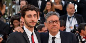 cannes, france   may 11  pietro castellitto and sergio castellitto attend the cafe society premiere and the opening night gala during the 69th annual cannes film festival at the palais des festivals on may 11, 2016 in cannes, france  photo by stephane cardinale   corbiscorbis via getty images