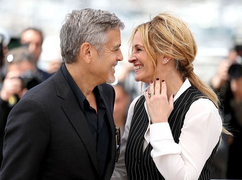 cannes, france   may 12  george clooney and julia roberts attend the money monster photocall during the 69th annual cannes film festival at the palais des festivals on may 12, 2016 in cannes, france  photo by mike marslandmike marslandwireimage