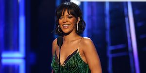 las vegas, nevada may 22 singer rihanna is seen on stage during the 2016 billboard music awards held at the t mobile arena on may 22, 2016 in las vegas, nevada photo by jb lacroixwireimage