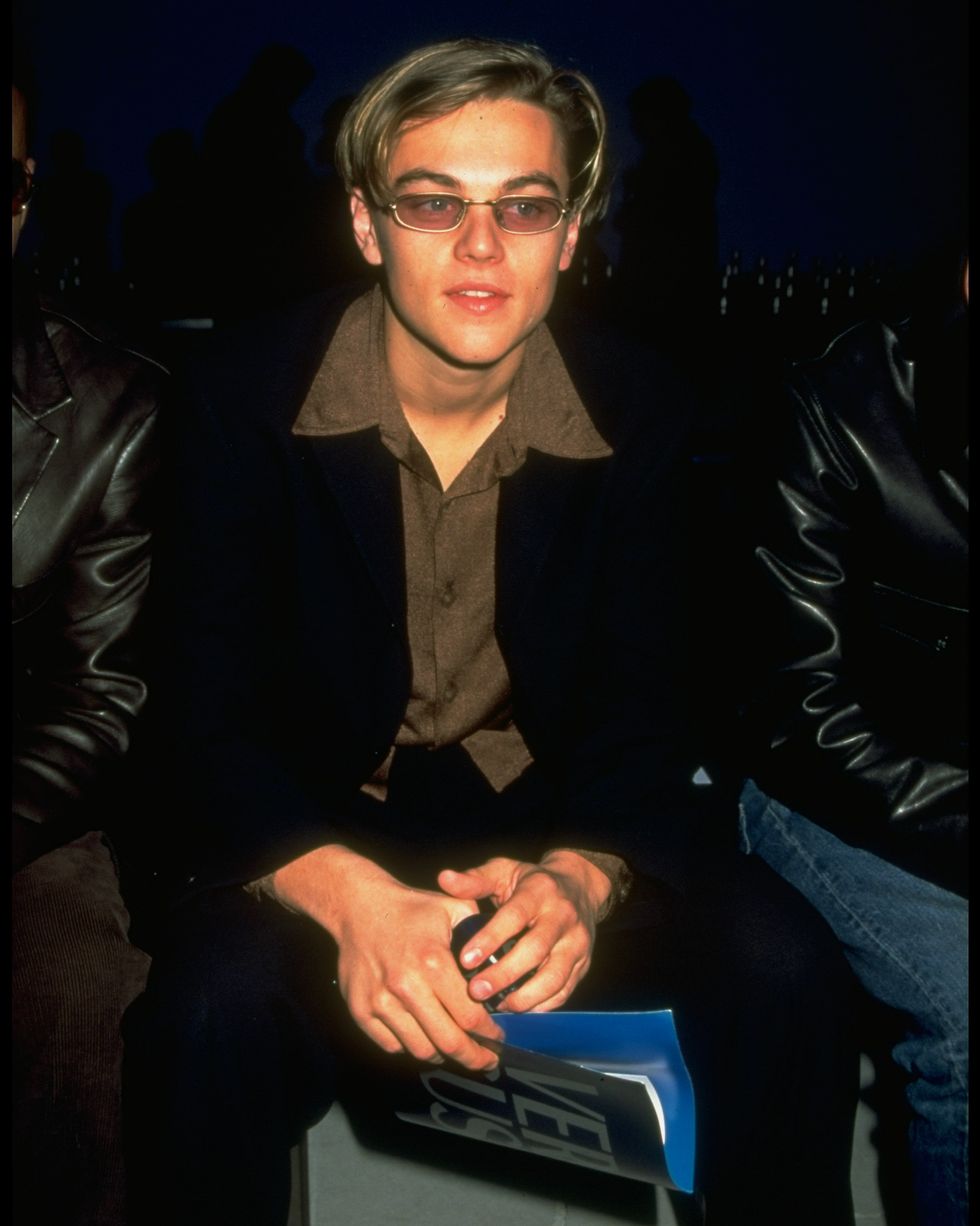 new york, united states 1997 actor leonardo dicaprio attending the gianni versace versus fashion show photo by robin platzergetty images