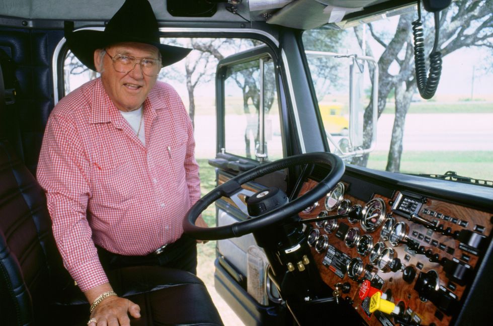 Texan Trucker in his cab 1994