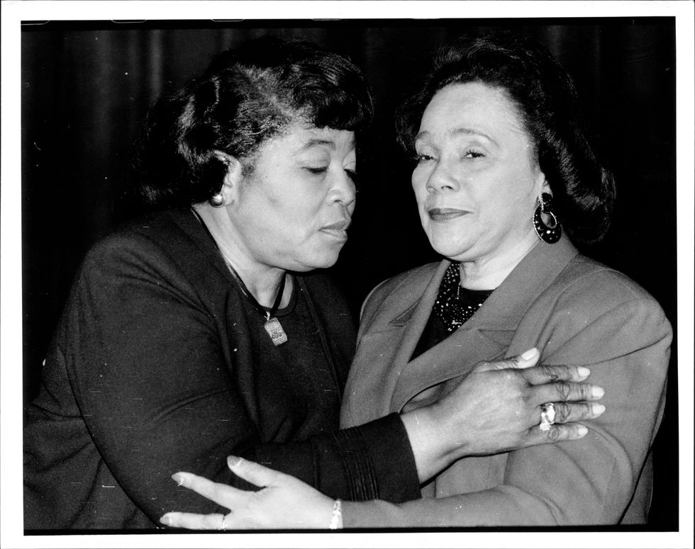 Betty Shabazz (left) and Coretta Scott King, January 31, 1994