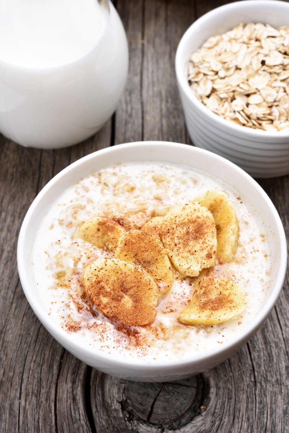 Healthy breakfast oats porridge