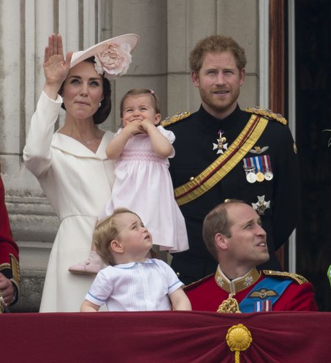 Prince William, Duchess Catherine, Prince George, Princess Charlotte, and Prince Harry