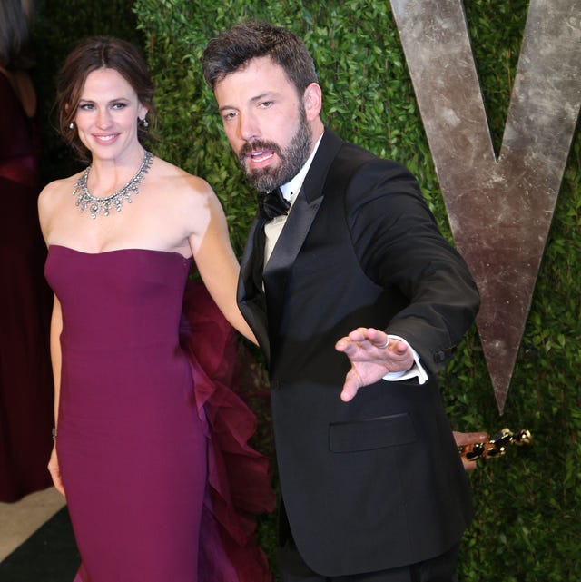 february 24, 2013, west hollywood,ca     director ben affleck and wife jennifer garner arrive with the oscar for best picture   "argo" at the 2013 vanity fair academy awards oscars® party at sunset tower hotel in west hollywood     chris farina photo by chris farinacorbis via getty images