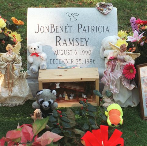 original caption the grave of jonbenet ramsey, it is still not known who murdered her photo by chris ranksygma via getty images