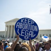 washington dc, usa   june 27, 2016 pro choice supporters celebrate in front of the us supreme court after the court, in a 5 3 ruling, struck down a texas abortion access law