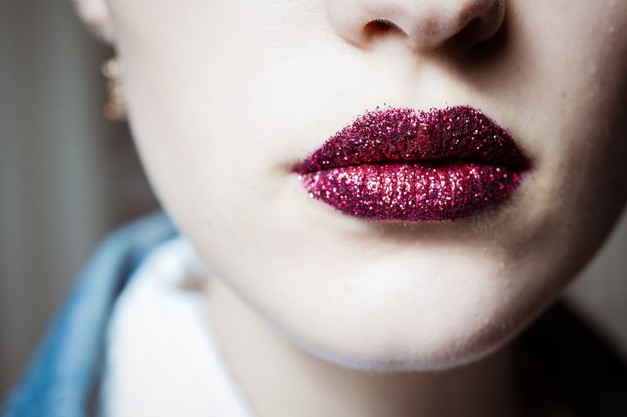 Lip, Face, Cheek, Red, Chin, Nose, Lipstick, Mouth, Purple, Skin, 