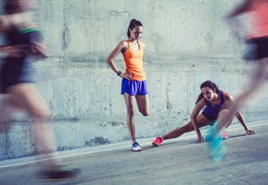 group of young athletes working out