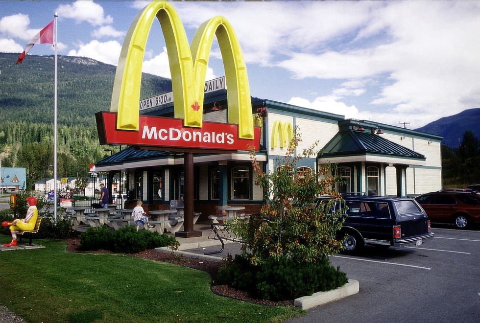 (germany out) mcdonalds restaurant in revelstoke september 1997 (photo by brenken/ullstein bild via getty images)