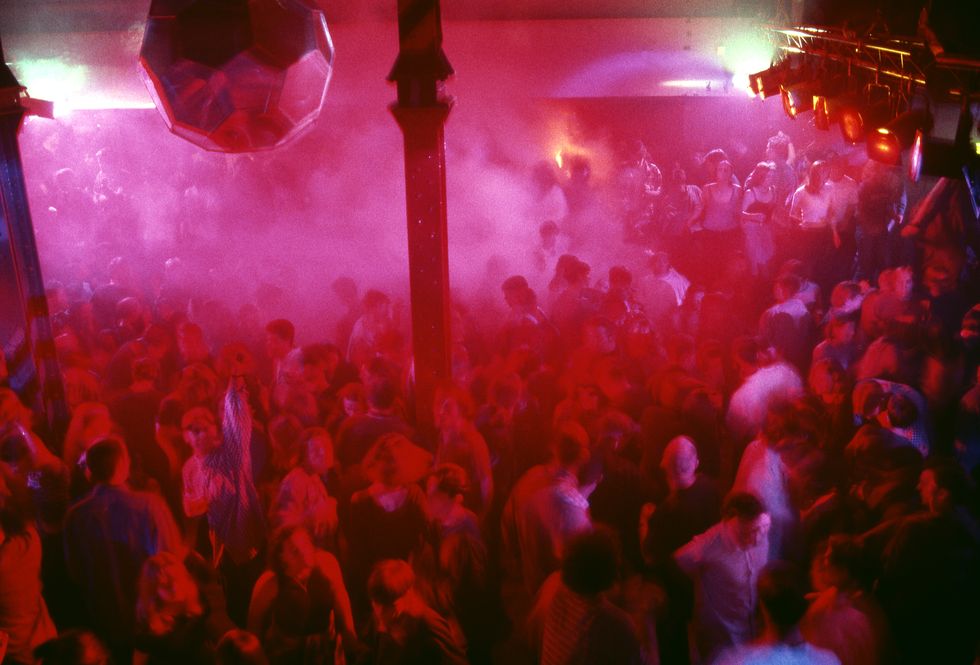 The Hacienda main dancefloor, Manchester 1989