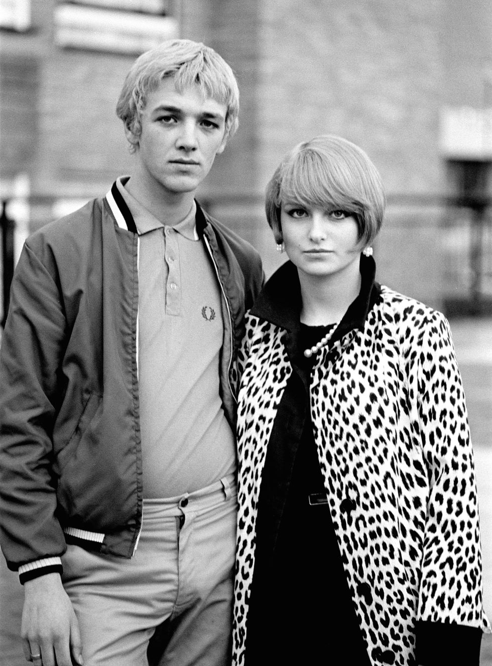 Portrait of a young Mod couple, Woolwich, London 1981