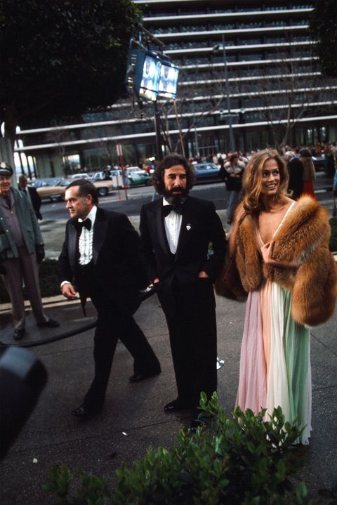 los angeles,ca april 8,1975 actress lauren hutton and record producer lou adler arrive to the 47th academy awards at dorothy chandler pavilion in los angeles,california photo by michael montfortmichael ochs archivesgetty images