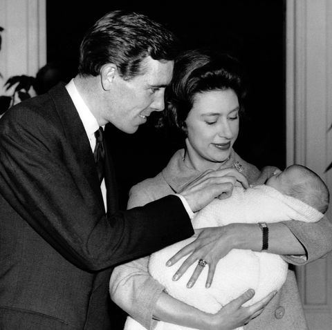 Lord Snowdon, la Princesse Margaret et leur bébé David Linley
