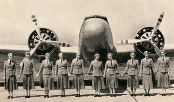 flight attendants from the 1940s