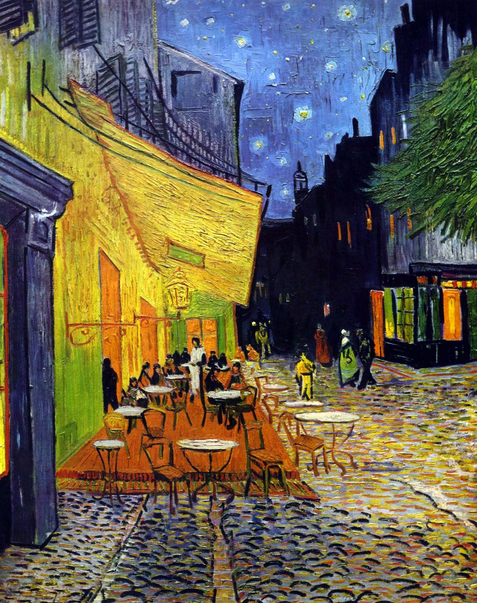 cafe terrace at night, vincent van gogh, 1888 photo by universal history archiveuniversal images group via getty images