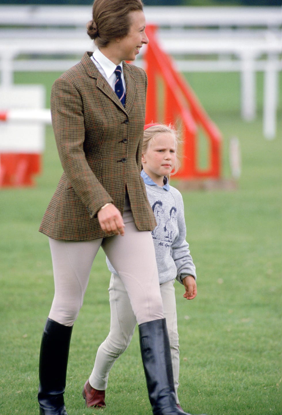 ascot, united kingdom july 12 princess anne with her daughter, zara phillips, at ascot fun day photo by tim graham photo library via getty images