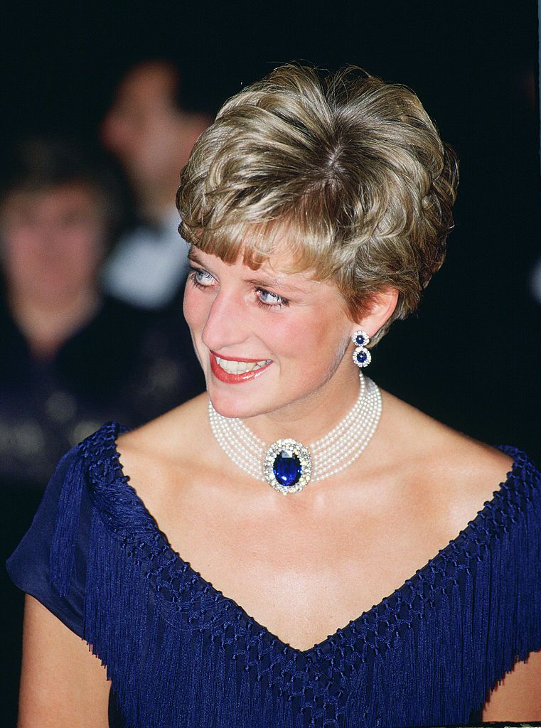 Princess Dianas Modern Ruby and Diamond Earrings