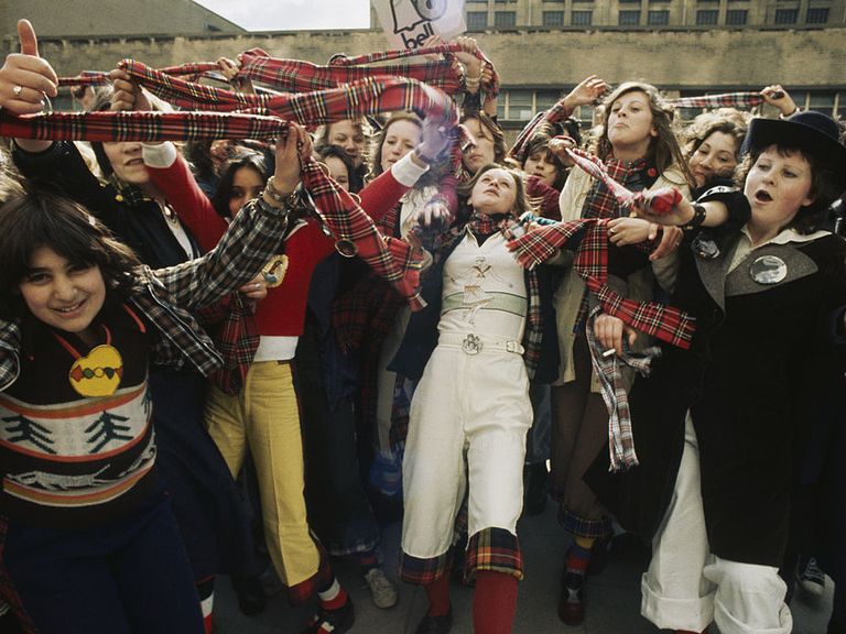teenage fans of scottish pop group the bay city rollers, circa 1975 photo by anwar husseinhulton archivegetty images
