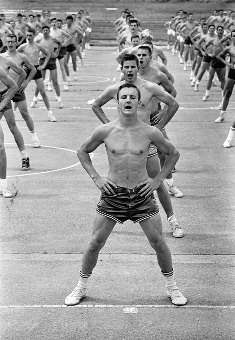 High school gym class, 1958