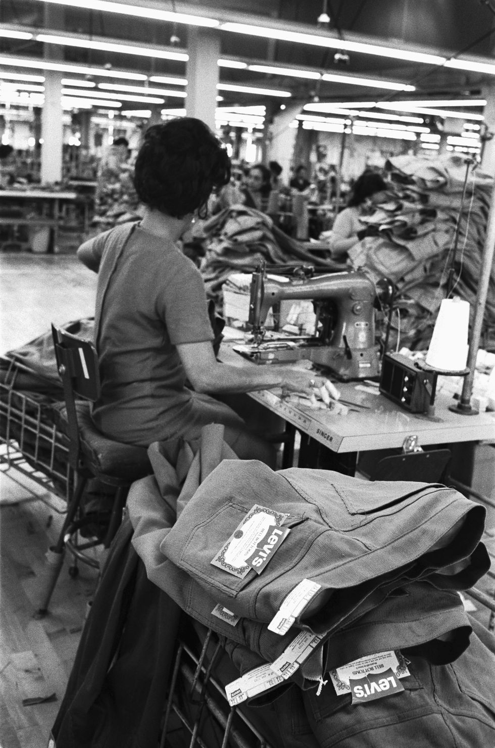 Sewing Jeans at Levi Strauss Plant