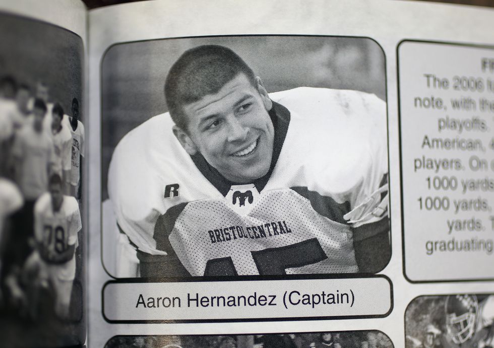 Aaron Hernandez's yearbook photo