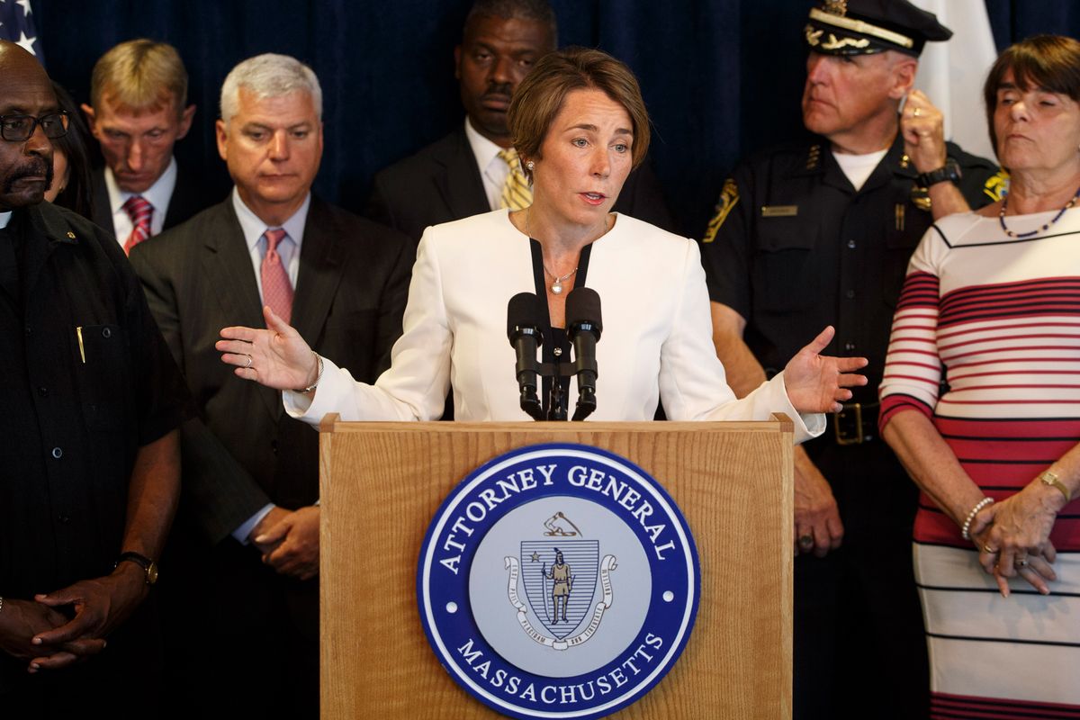 Mass. AG Press Conference On Assault Weapons Ban