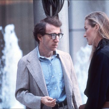 american film director woody allen talks with actress meryl streep on the set of their film manhattan, new york, new york, 1979 photo by allan tannenbaumgetty images