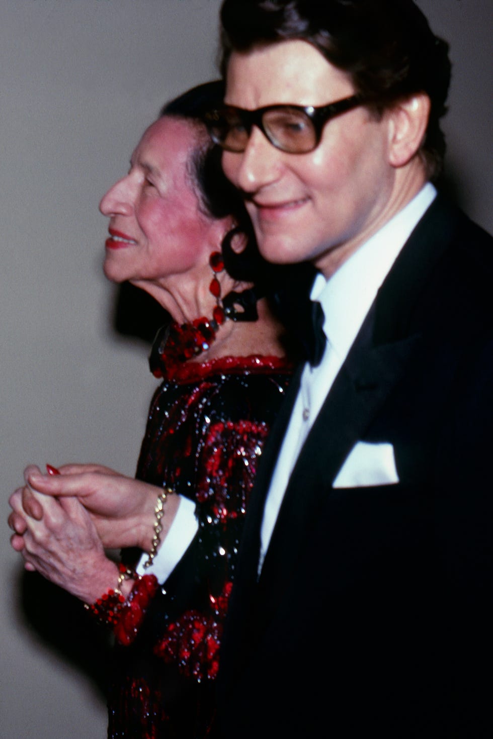 Yves Saint Laurent with Diana Vreeland at Costume Institute Ball