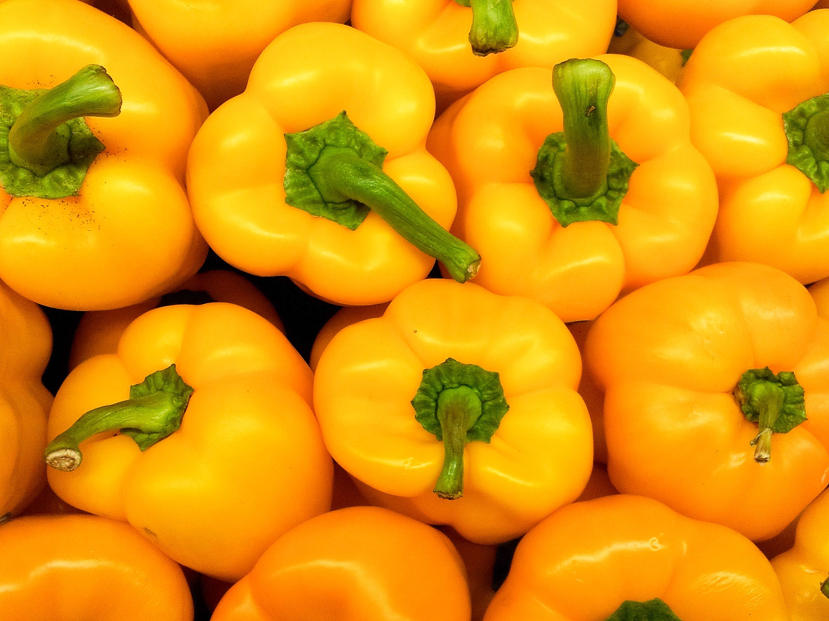 Full Frame Shot Of Yellow Bell Peppers