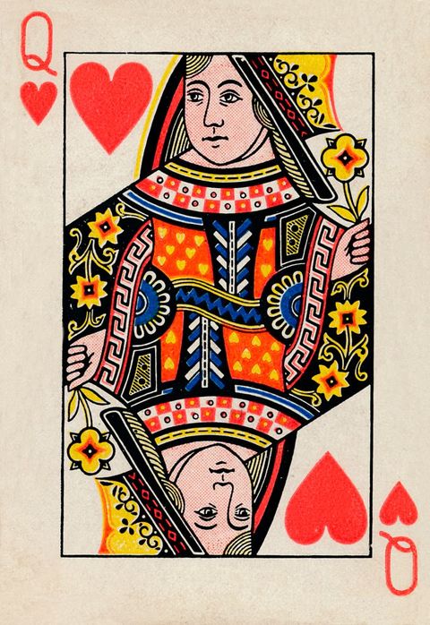 1925 Queen of Hearts card