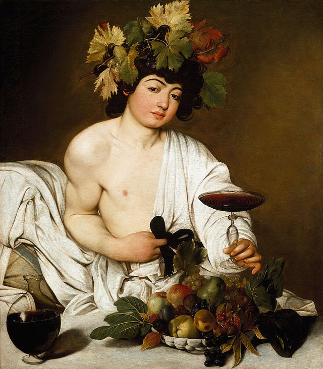 the young bacchus by caravaggio 1589 oil on canvas, 95 x 85 cm galleria degli uffizi, florence, italy photo by leemagecorbis via getty images