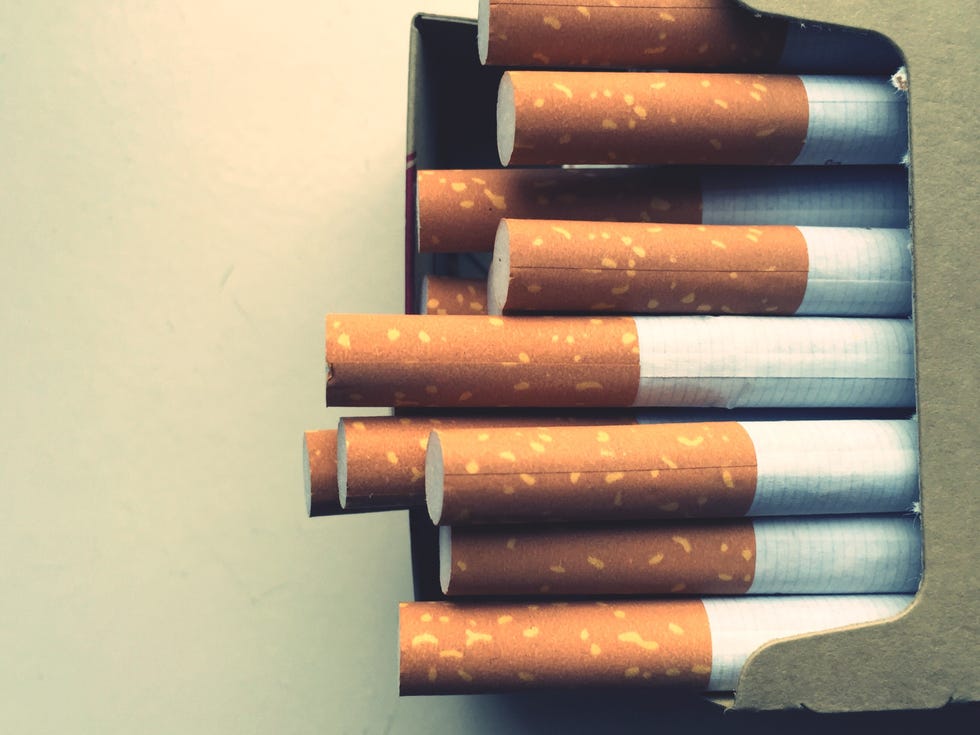 Close-Up Of Cigarette Pack On Table