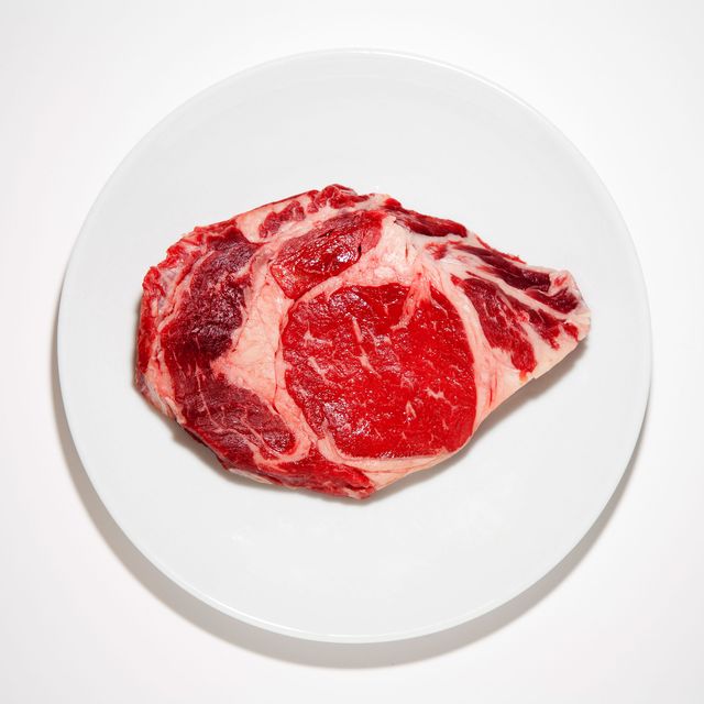 Food, Red meat, Kobe beef, Rib eye steak, Dish, Beef, Animal fat, Veal, Cuisine, Meat, 