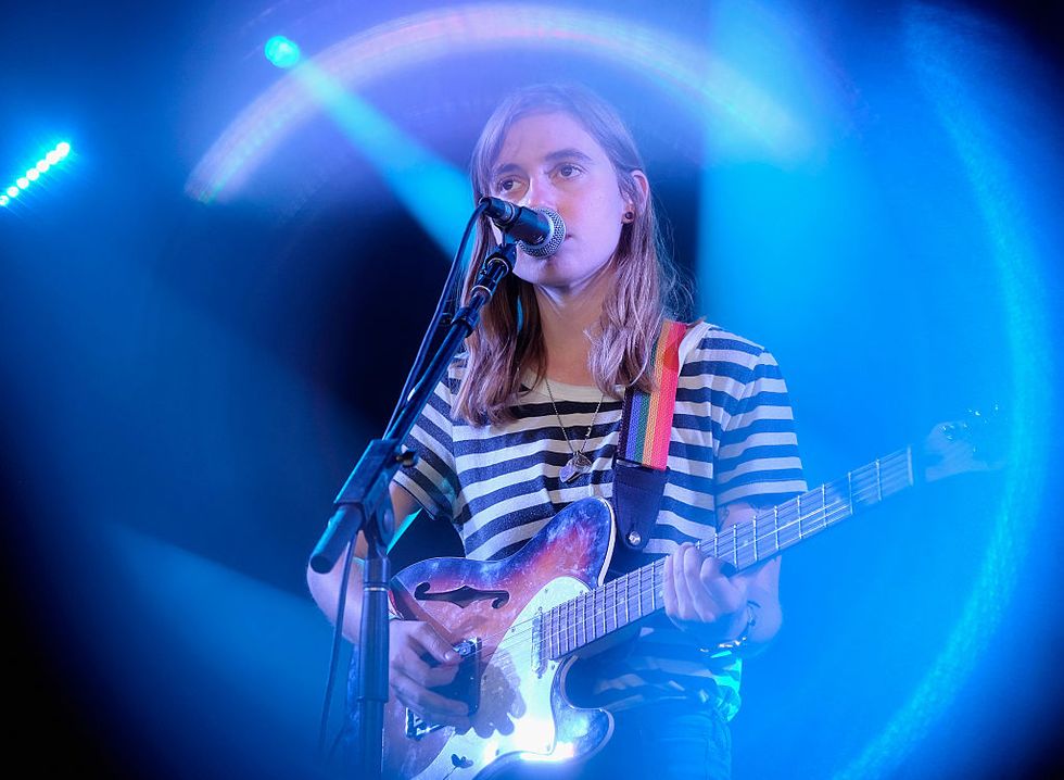 los angeles, ca   august 28  musican julien baker performs onstage during fyf fest 2016 at los angeles sports arena on august 28, 2016 in los angeles, california  photo by frazer harrisongetty images for fyf