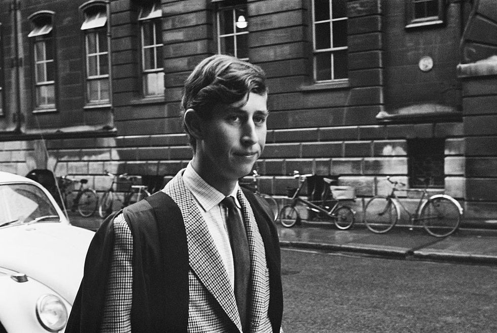 prince charles walking in downing street, cambridge, uk, 12th october 1967 he is beginning his term at trinity college  photo by peter dunnedaily expressgetty images